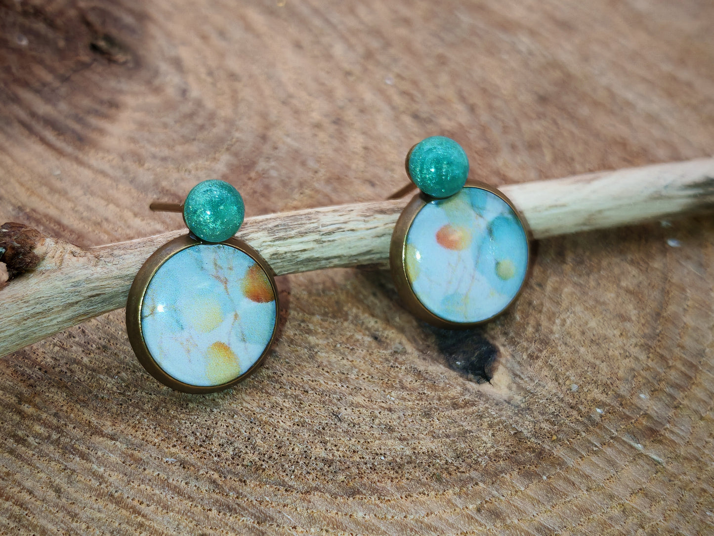 Clous d’oreilles – Bulles d’aquarelle