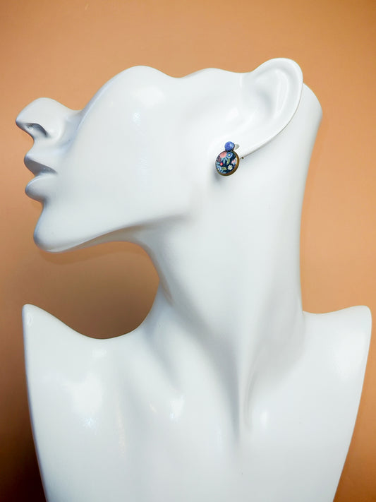 Clous d’oreilles – Bouquet sauvage au clair-obscur