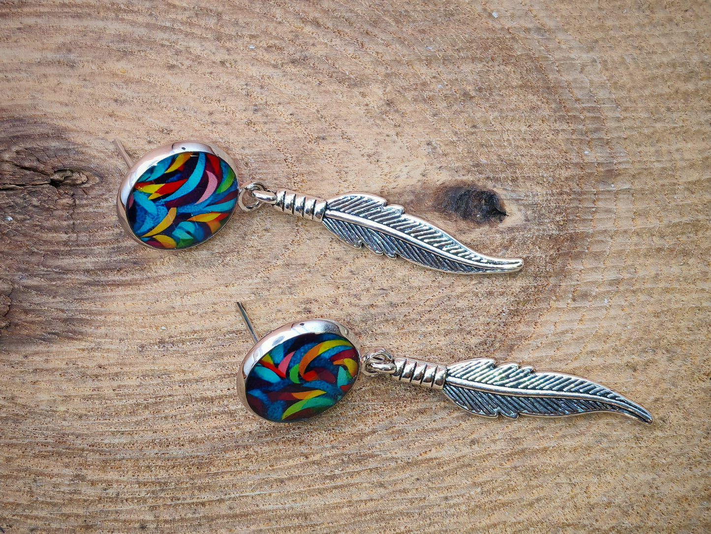 Boucles d’oreilles – Tourbillon multicolore