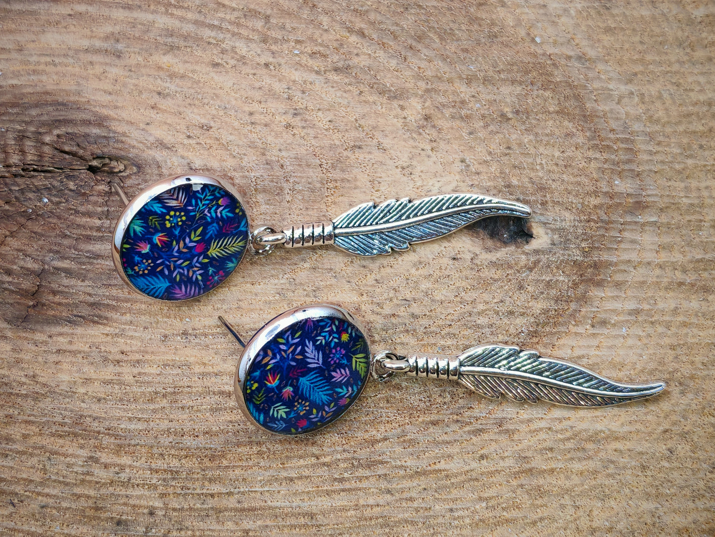 Boucles d’oreilles – Forêt magique sous la lune