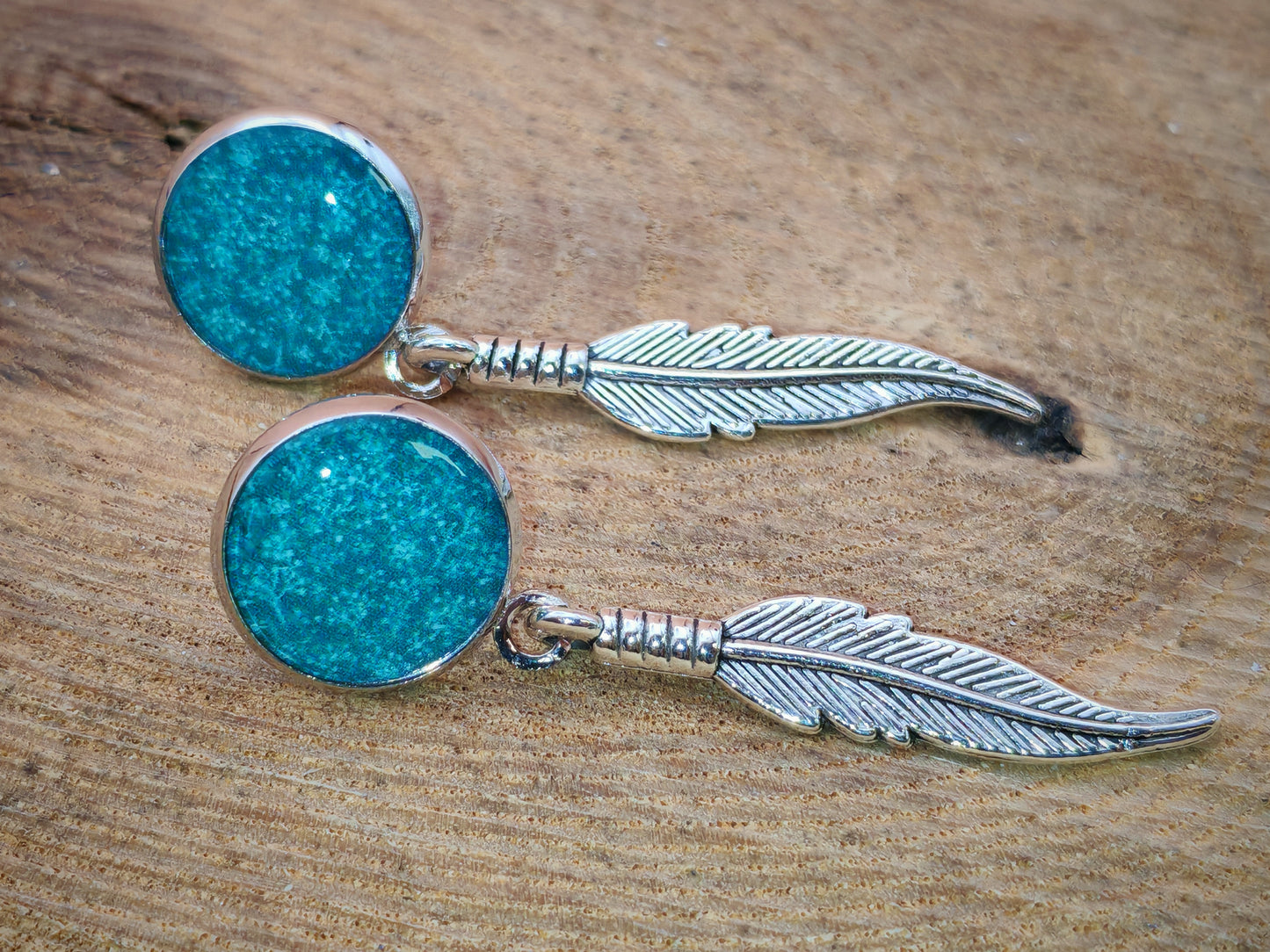 Boucles d’oreilles – Givre turquoise
