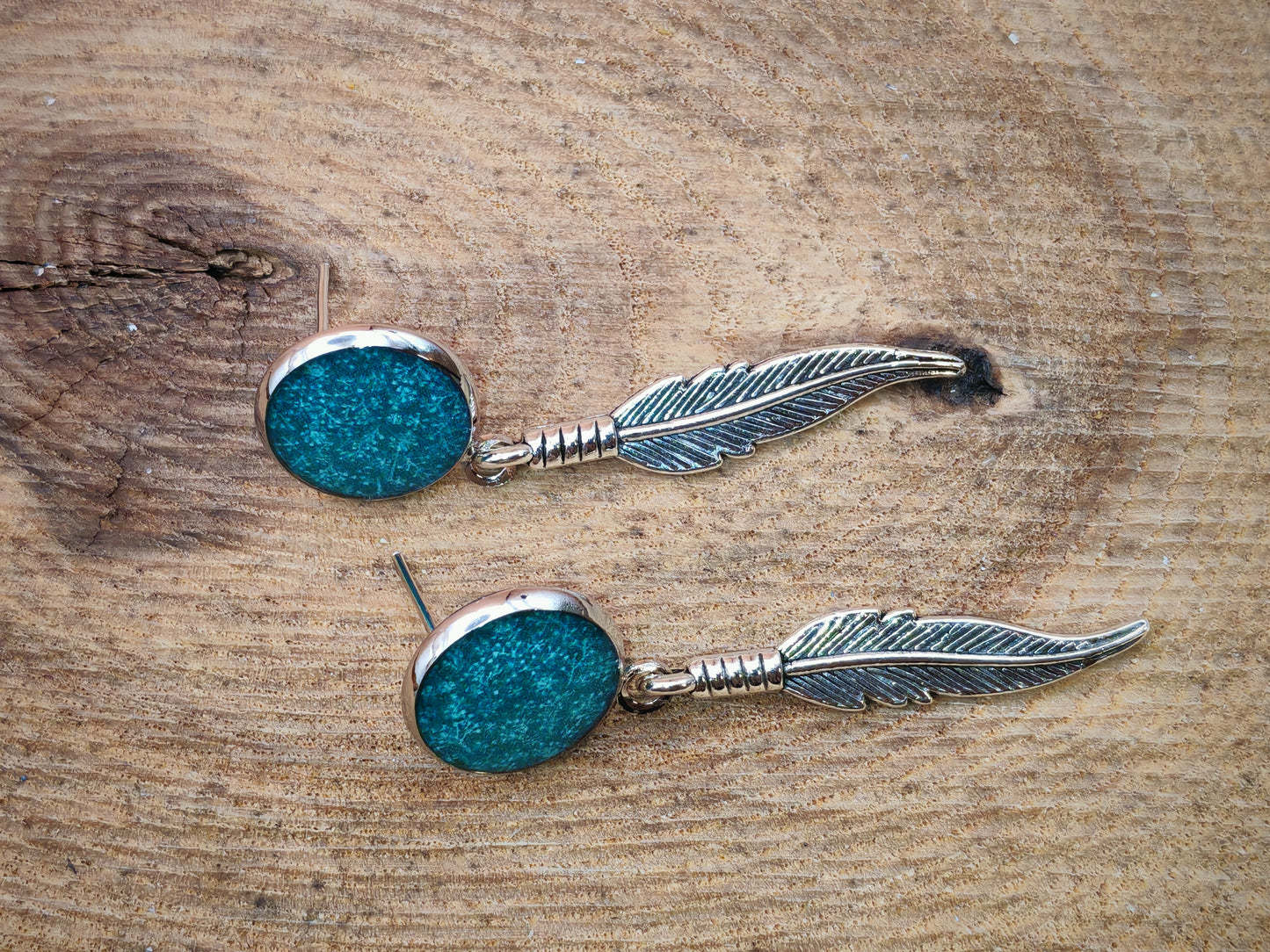 Boucles d’oreilles – Givre turquoise
