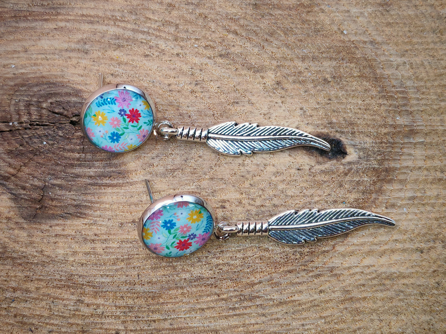 Boucles d’oreilles – Jardin pastel au vent léger