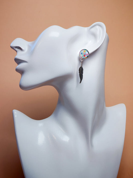 Boucles d’oreilles – Jardin pastel au vent léger