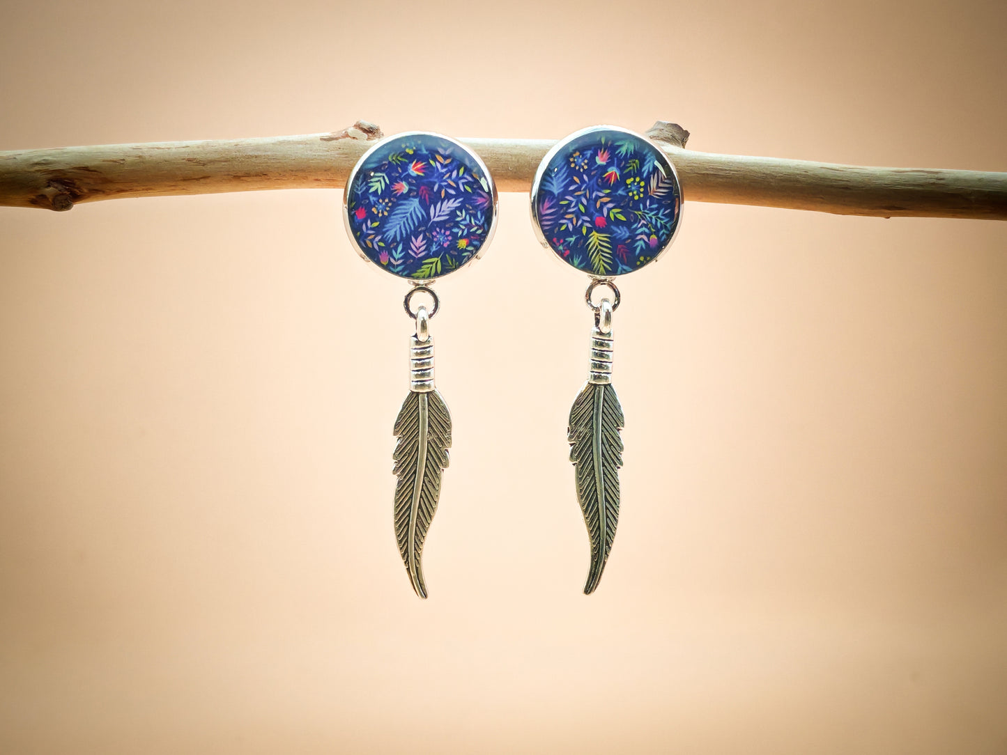 Boucles d’oreilles – Forêt magique sous la lune