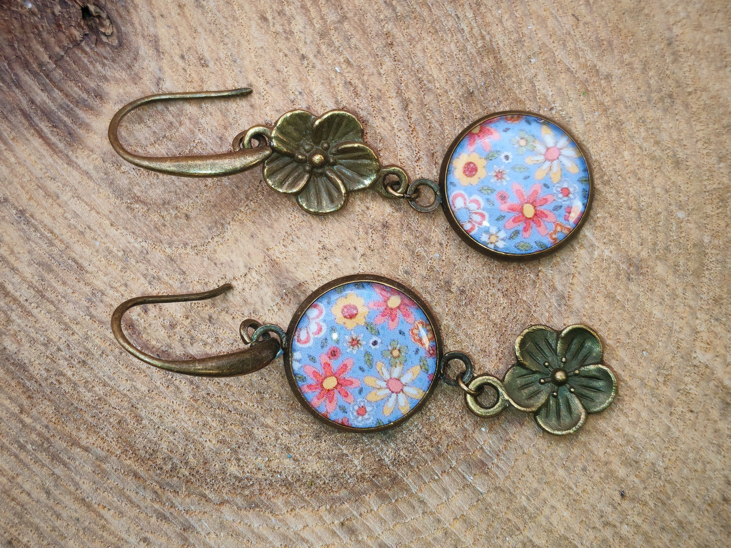 Boucles d’oreilles – Balade florale sous ciel lavande
