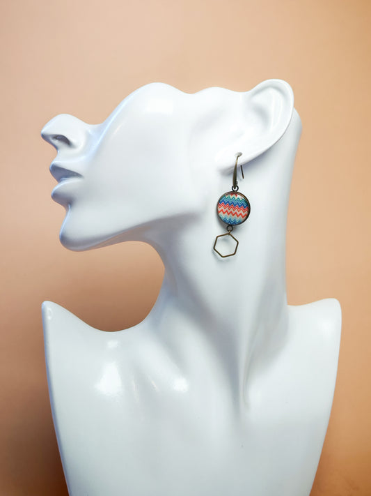 Boucles d’oreilles – Ondes solaires et géométrie bohème