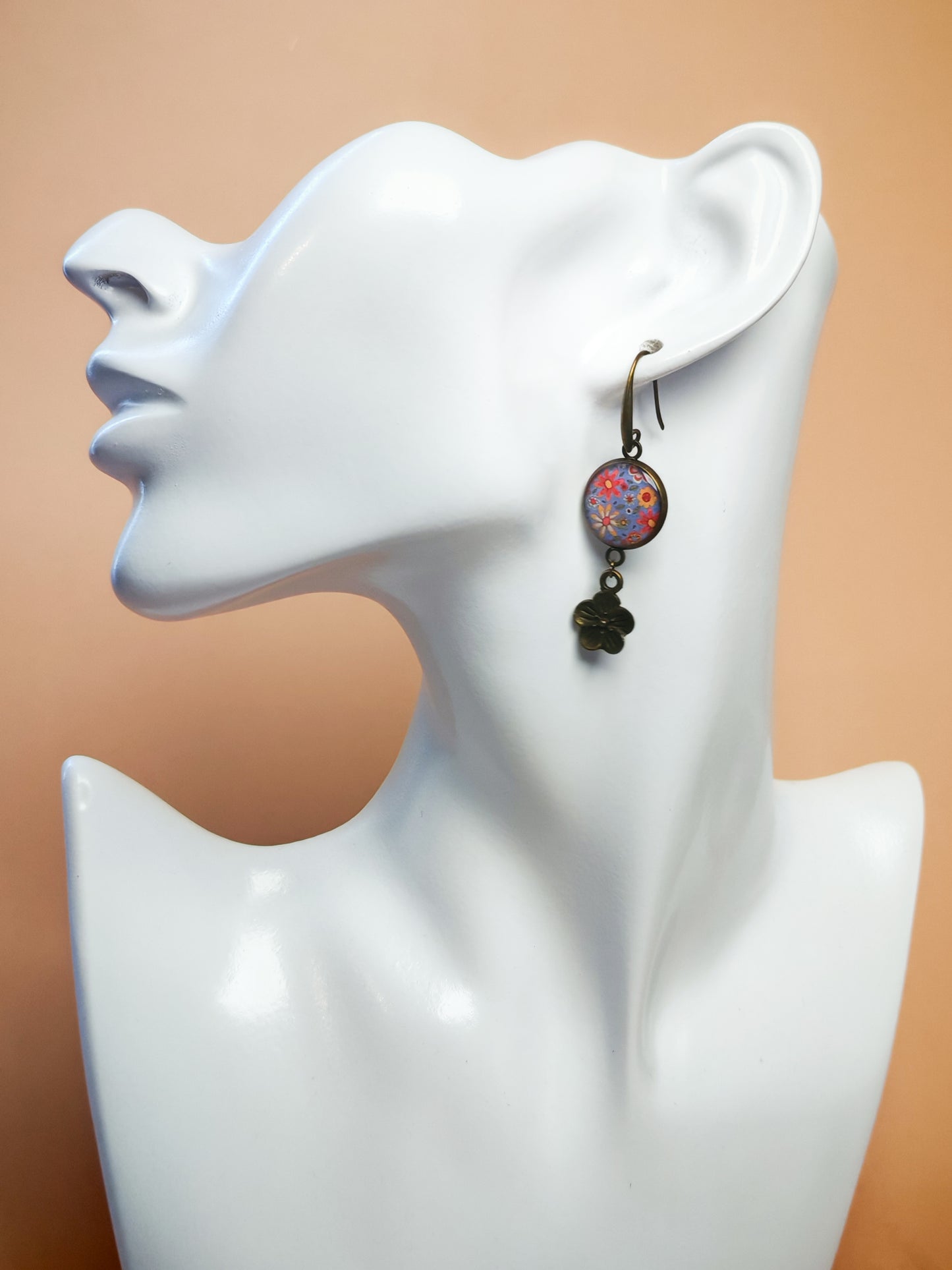 Boucles d’oreilles – Balade florale sous ciel lavande