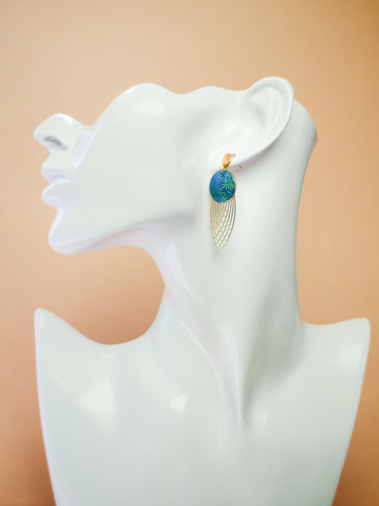 Boucles d’oreilles – Jungle azurée