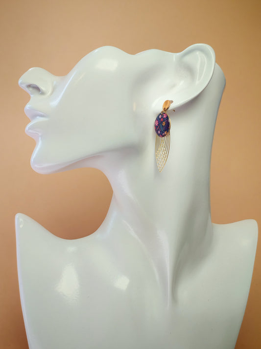 Boucles d’oreilles – Jardin fleuri au crépuscule