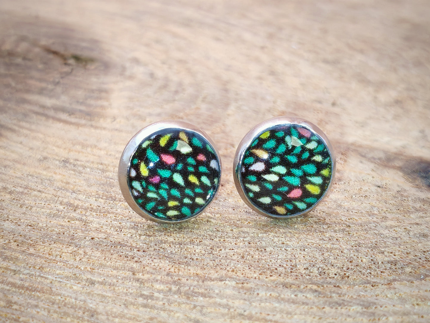 Clous cabochon de 8 mm – Feuilles nocturnes