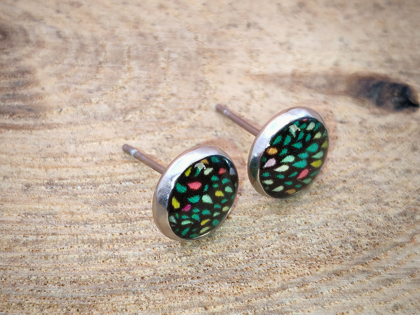 Clous cabochon de 8 mm – Feuilles nocturnes