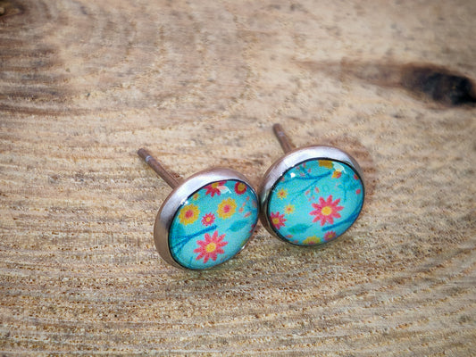 Clous cabochon de 8 mm – Fleurs estivales