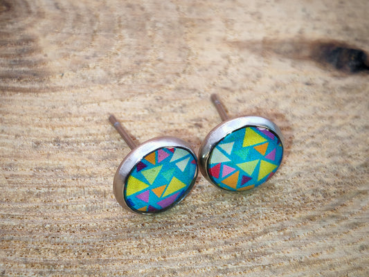 Clous cabochon de 8 mm – Éclats géométriques