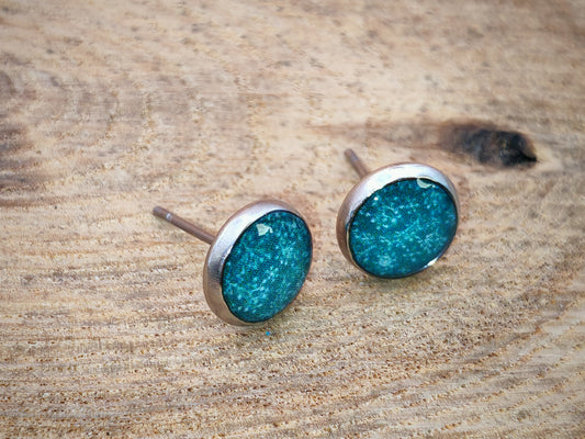 Clous cabochon de 8 mm – Éclat turquoise