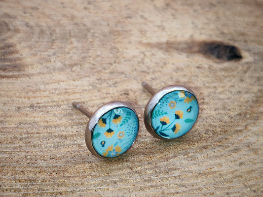 Clous cabochon de 8 mm – Fleurs ensoleillées