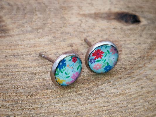 Clous cabochon de 8 mm – Bouquet printanier