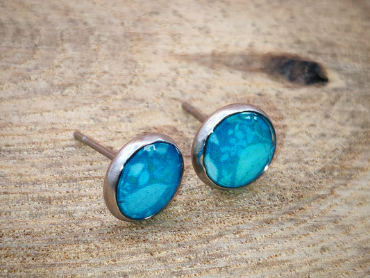 Clous cabochon de 8 mm – Bleu lagon