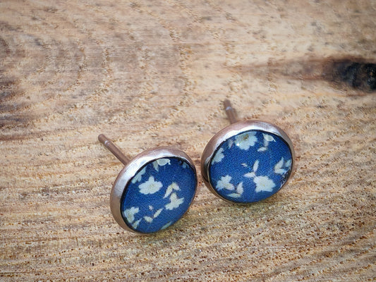 Clous cabochon de 8 mm – Fleurs d’azur