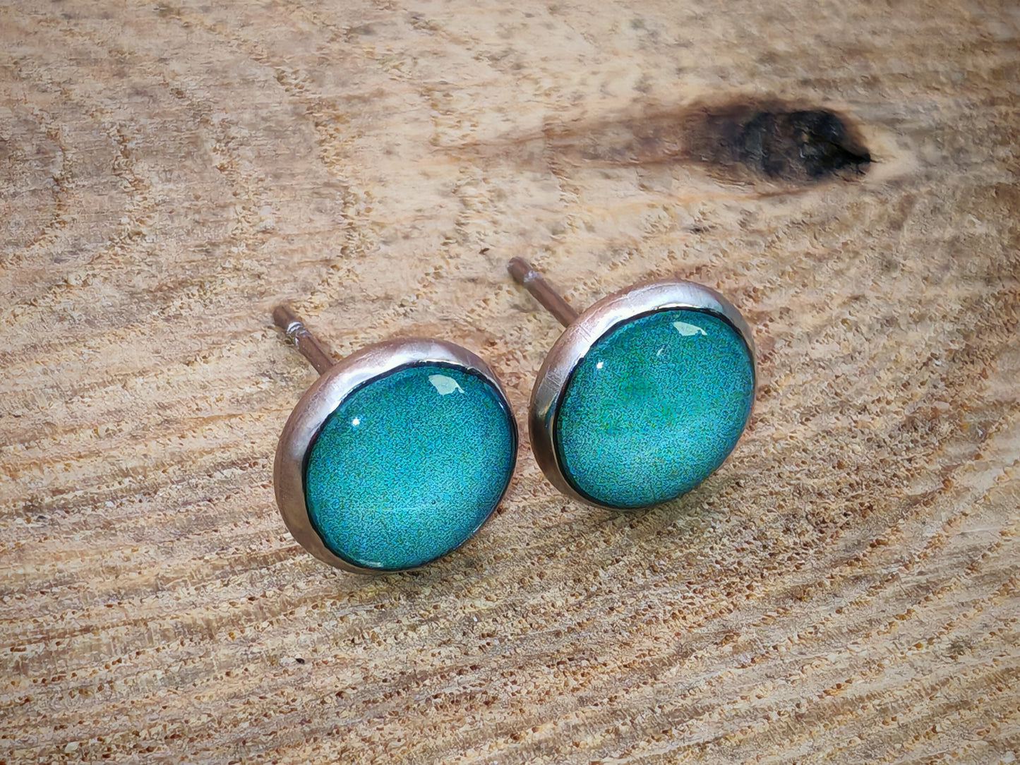 Clous cabochon de 8 mm – Turquoise pure