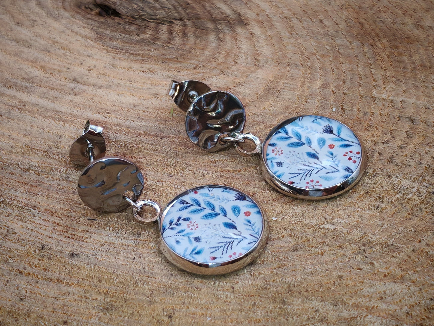 Boucles d’oreilles – Porcelaine fleurie