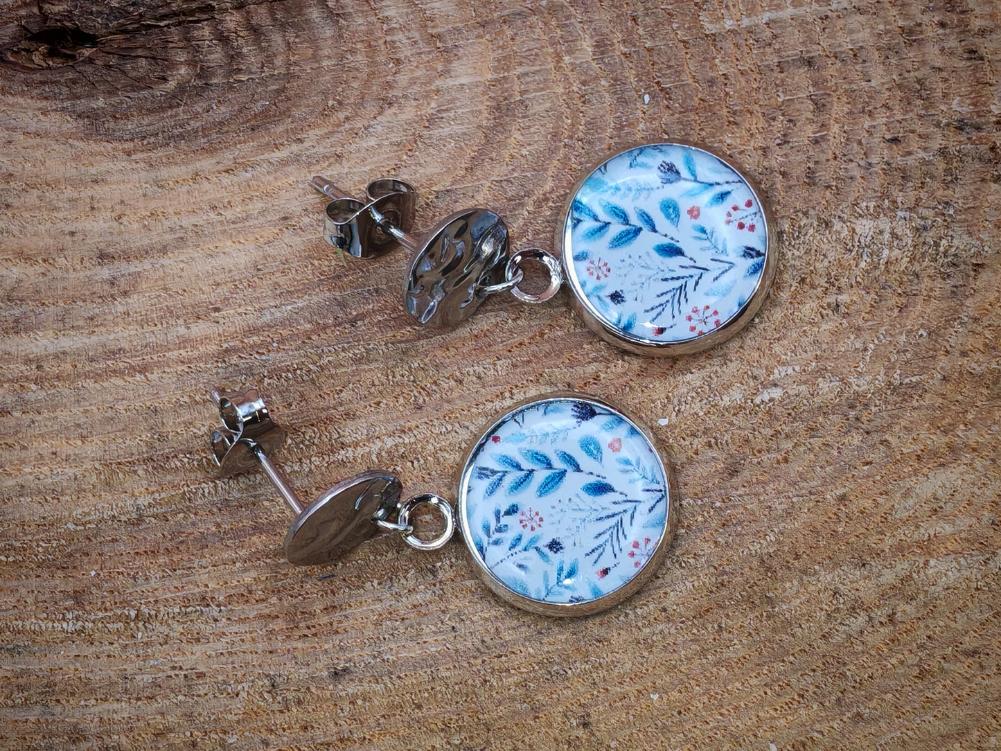 Boucles d’oreilles – Porcelaine fleurie
