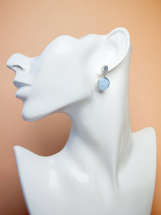 Boucles d’oreilles – Vagues bleues