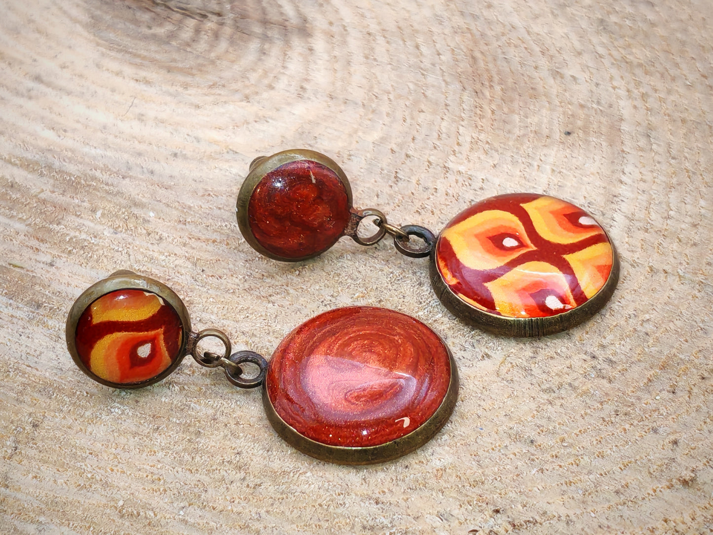 Boucles d’oreilles – Flammes ardentes