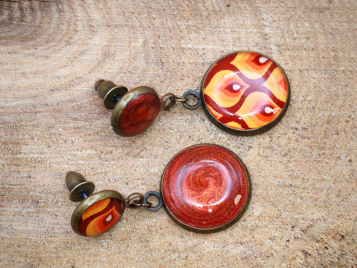 Boucles d’oreilles – Flammes ardentes