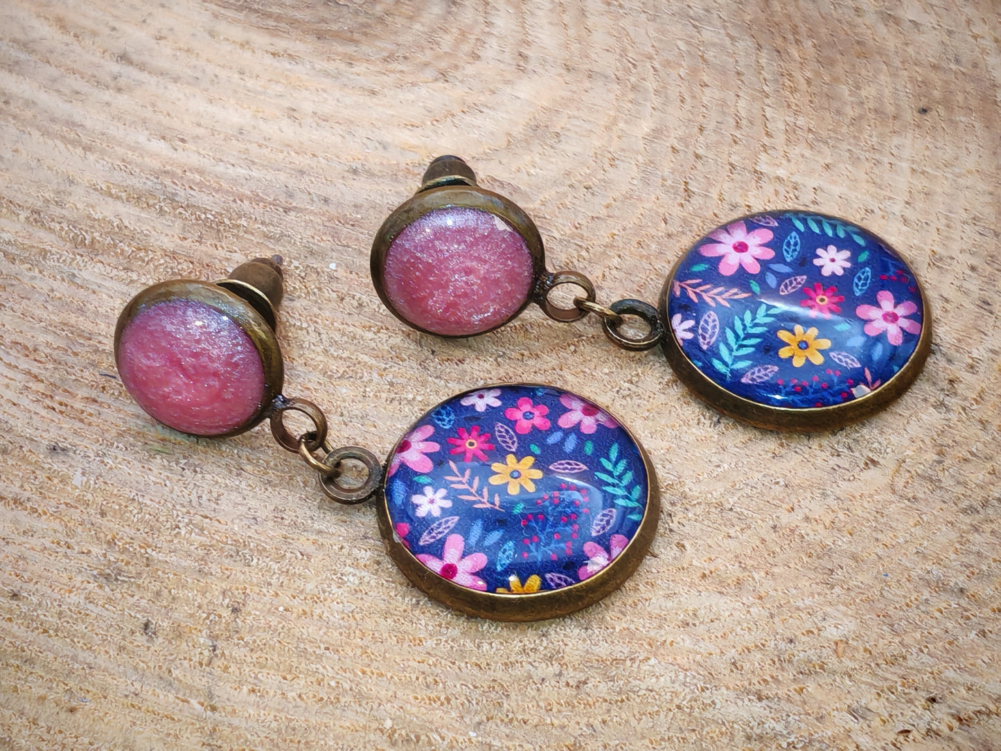 Boucles d’oreilles – Bouquet sous la lune