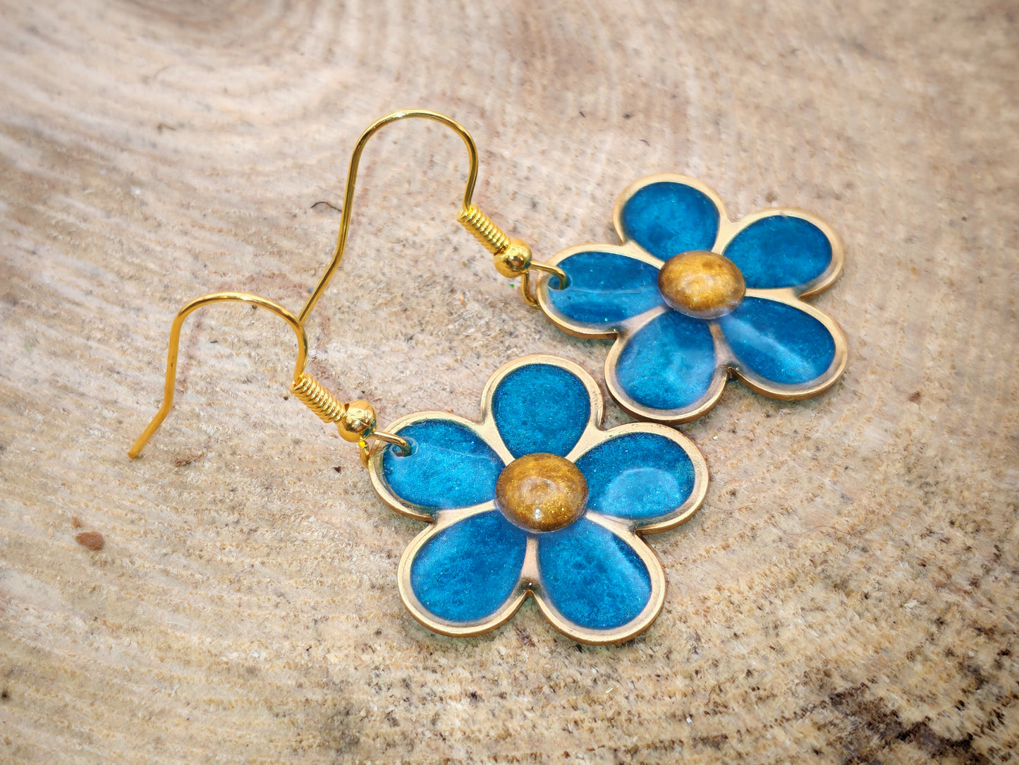Boucles d’oreilles – Fleurs pigmentées