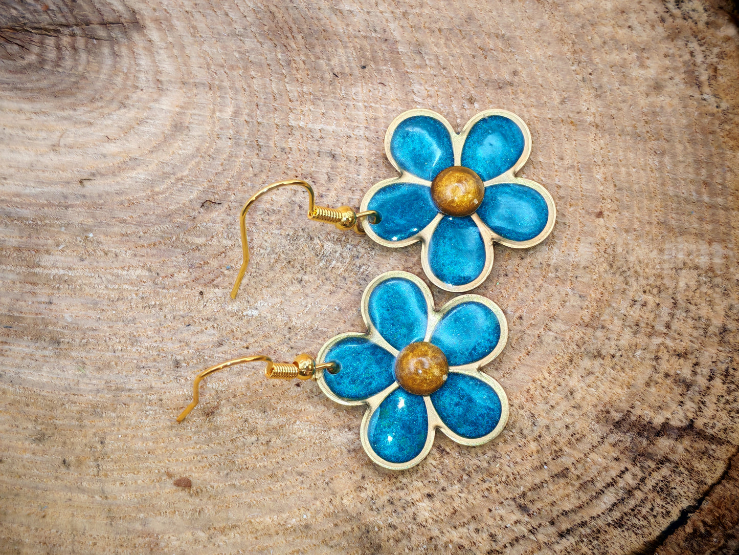 Boucles d’oreilles – Fleurs pigmentées