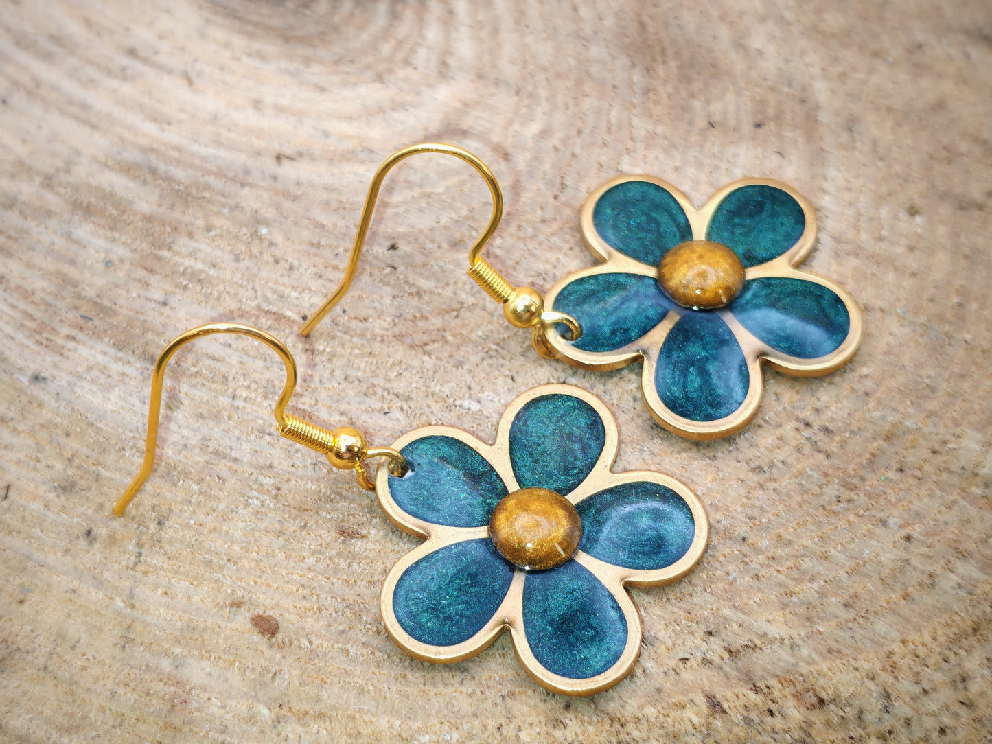 Boucles d’oreilles – Fleurs pigmentées