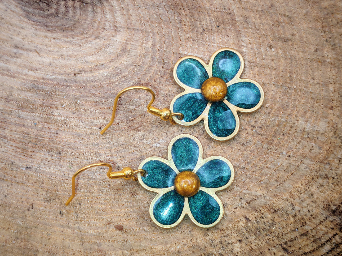 Boucles d’oreilles – Fleurs pigmentées