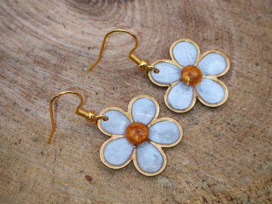 Boucles d’oreilles – Fleurs pigmentées
