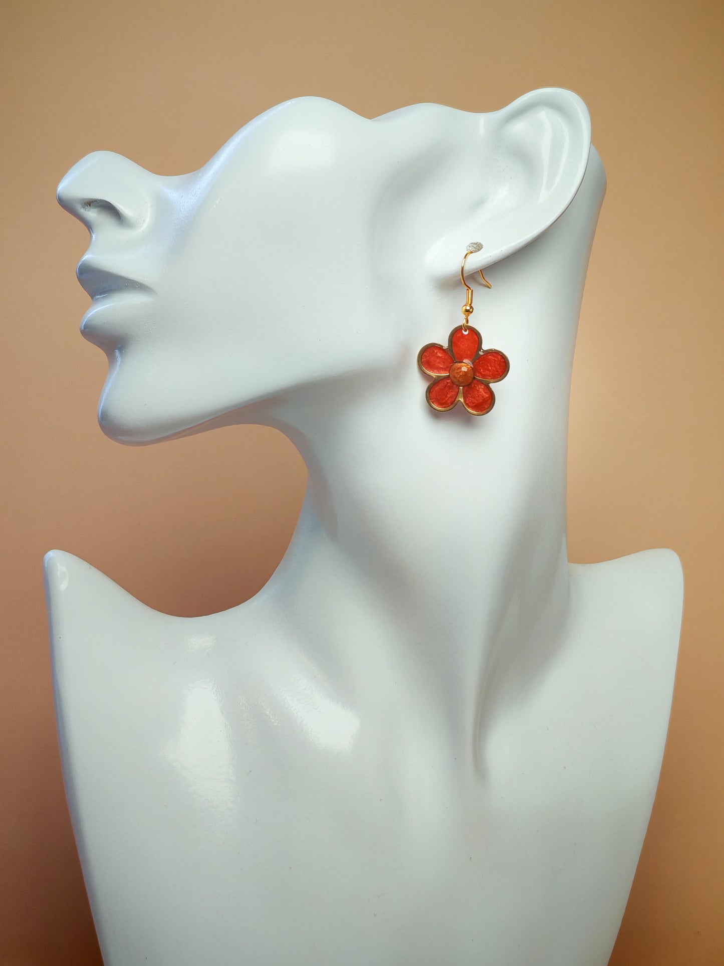 Boucles d’oreilles – Fleurs pigmentées
