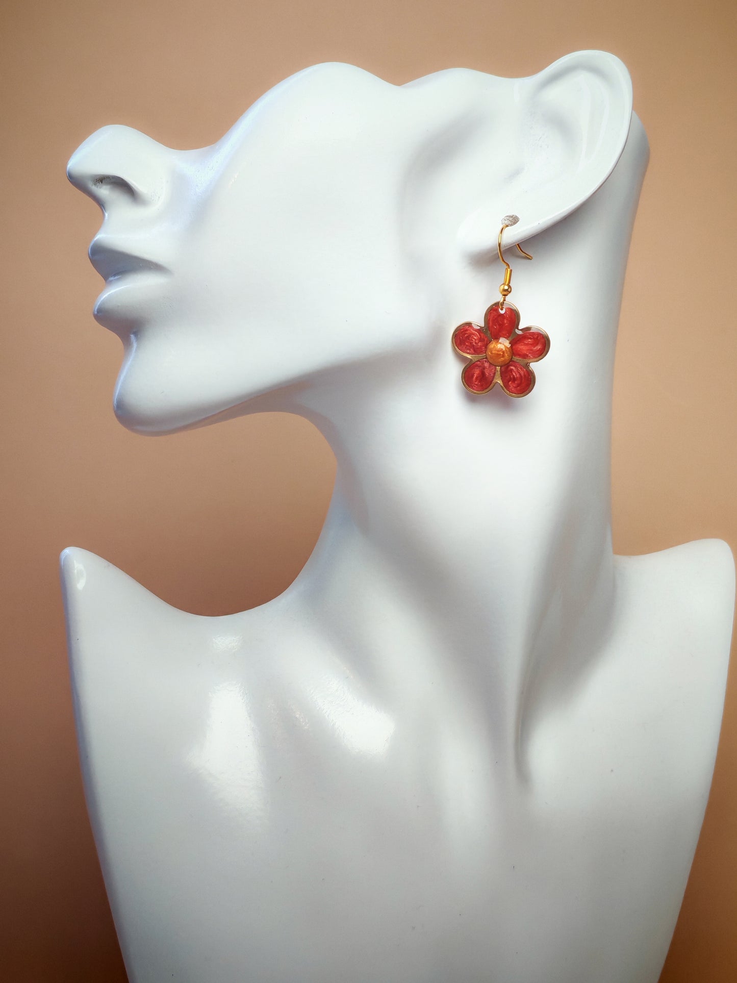 Boucles d’oreilles – Fleurs pigmentées