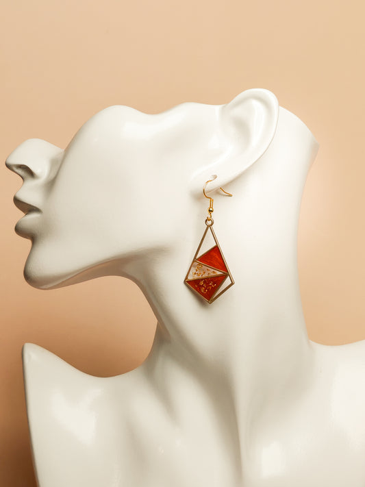 Boucles d’oreilles – Reflets d’Ambre et d’Or