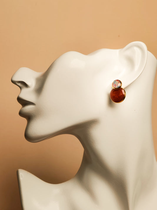 Boucles d’oreilles – Cachemire Cuivré