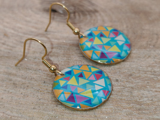 Boucles d’oreilles – Mosaïque solaire