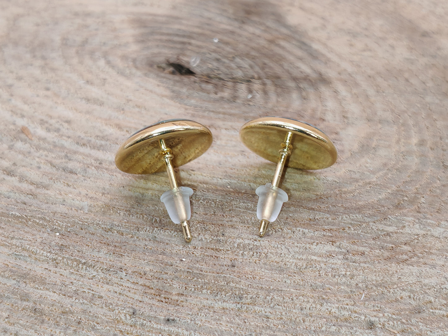 Clous cabochon de 10 mm – Paisley éclatant sur fond bleu