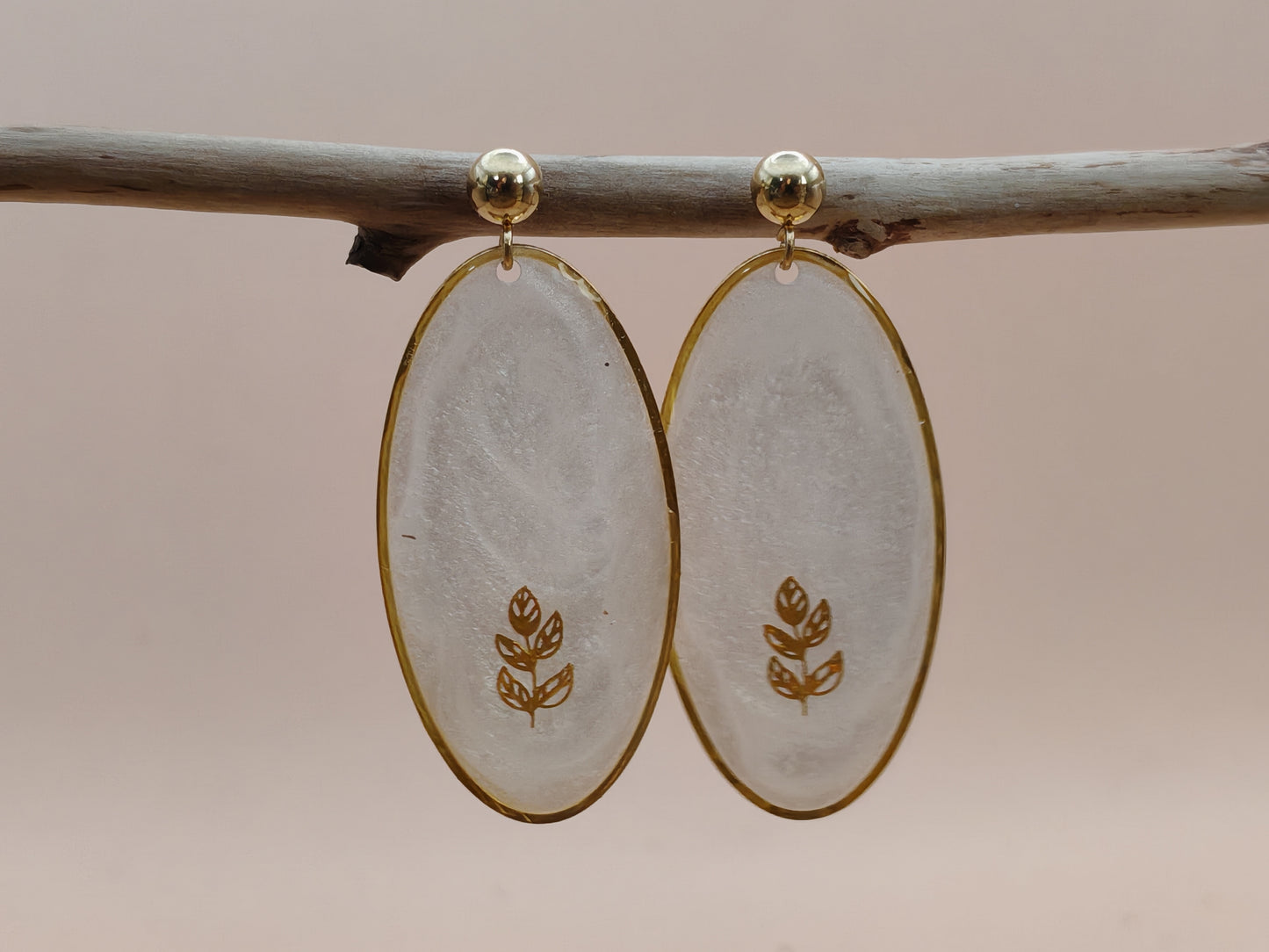 Boucles d’oreilles – Feuilles de givre