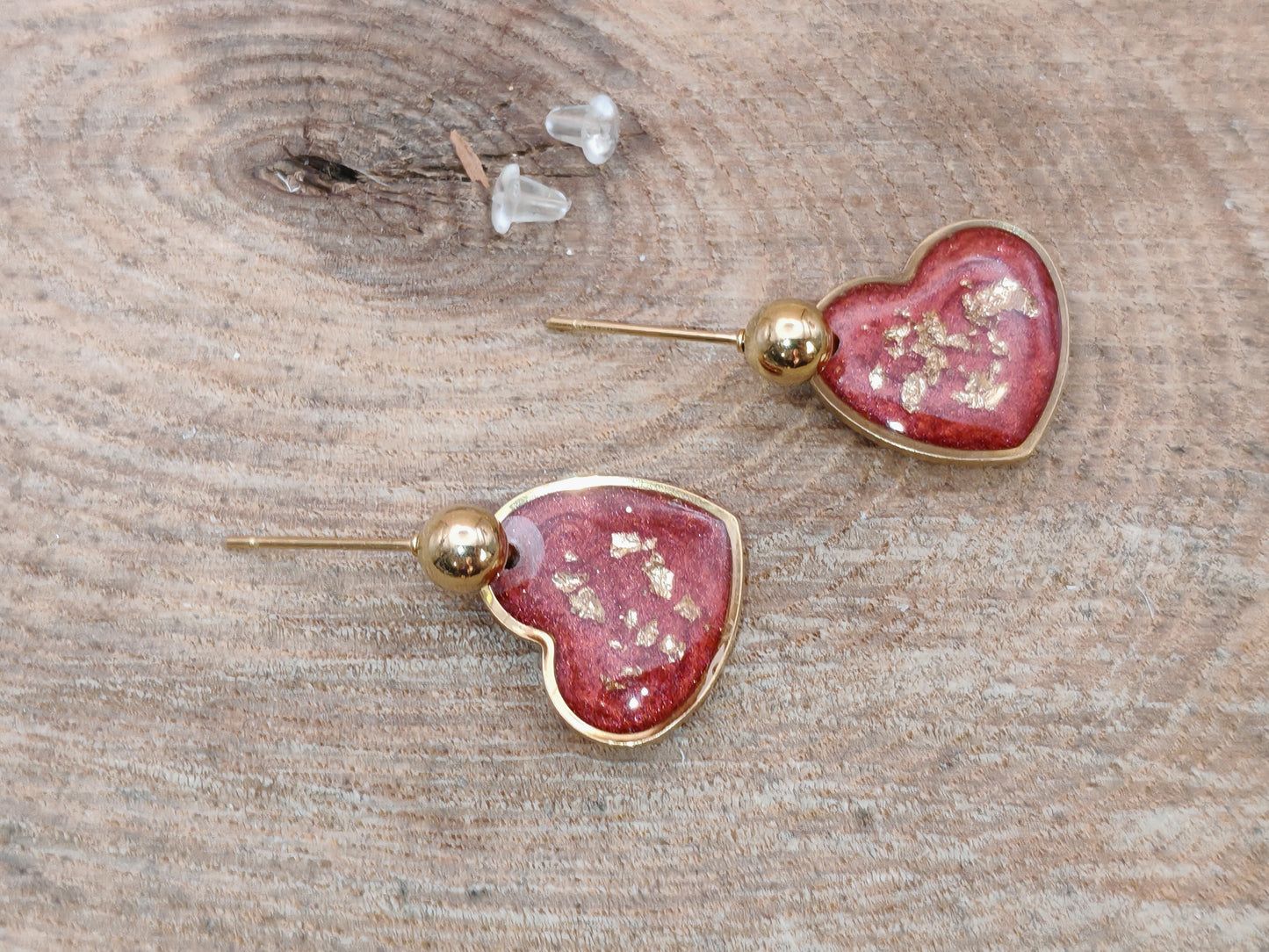 Clous d’oreilles – Cœur incandescent