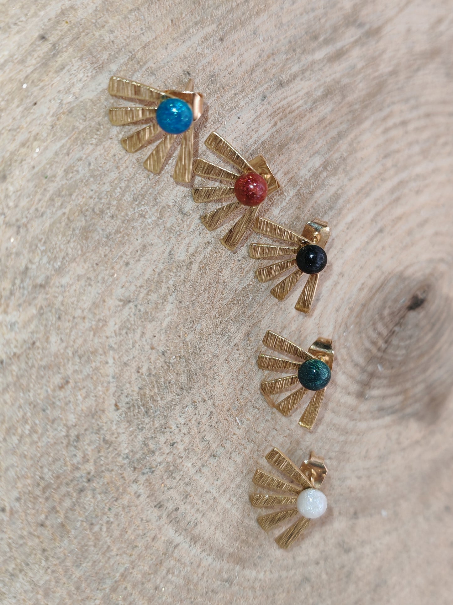 Clous d'oreille - Rayons dorés