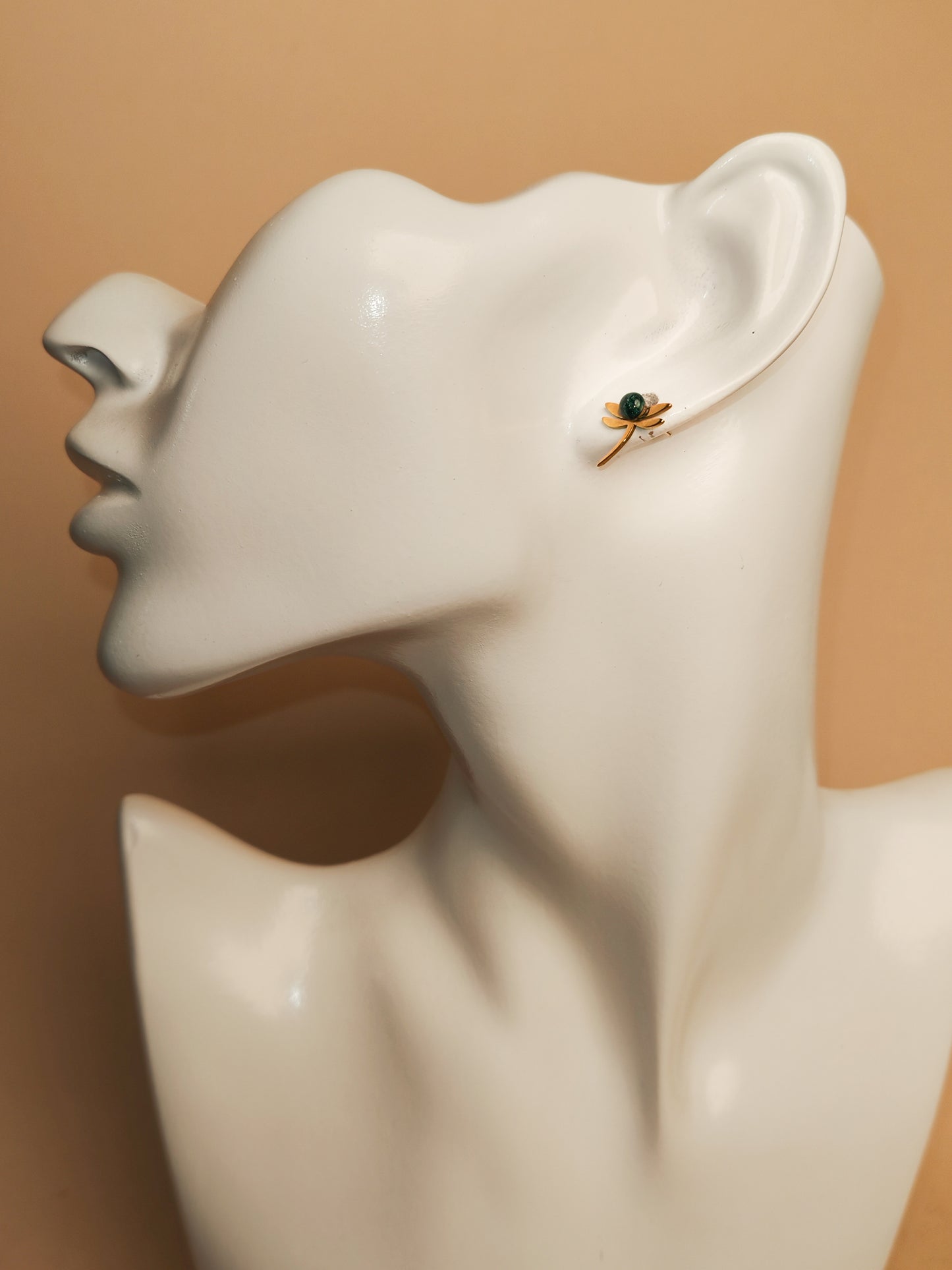 Clous d'oreille - Libellules dorées