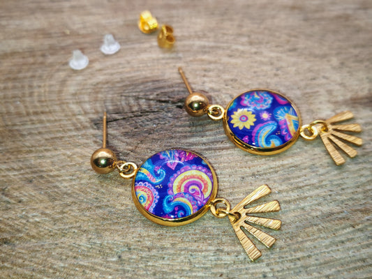 Boucles d'oreilles – Nuit bohème et éclat solaire
