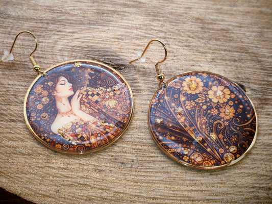 Boucles d’oreilles Klimt – Muse dorée