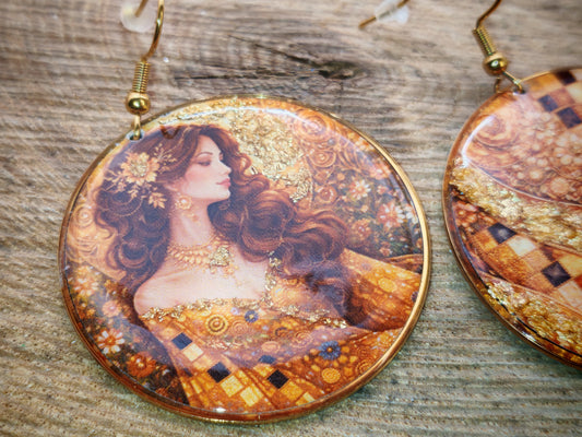 Boucles d’oreilles Klimt – Éclat impérial