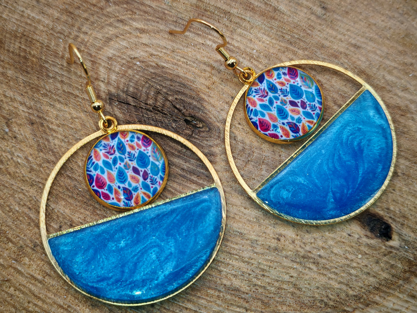 Boucles d’oreilles – Feuillage coloré