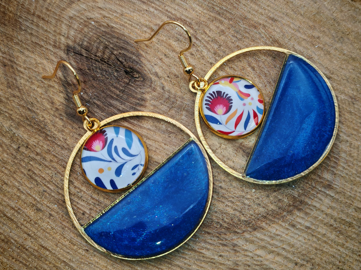 Boucles d’oreilles – Éclats de lune bleue